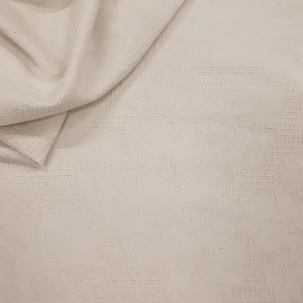 EMBOSSED JACQUARD COTTON CREAM