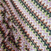 PRINTED COTTON LACE MULTICOLOUR ZIGZAG PINK WHITE BLACK RED YELLOW