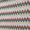 PRINTED COTTON LACE MULTICOLOUR ZIGZAG PINK WHITE BLACK RED YELLOW
