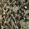 TWO TONE FULL SEQUINS MESH BROWN AND STONE