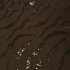 VISCOSE LYCRA WITH INGWE SEQUINS DESIGN BROWN