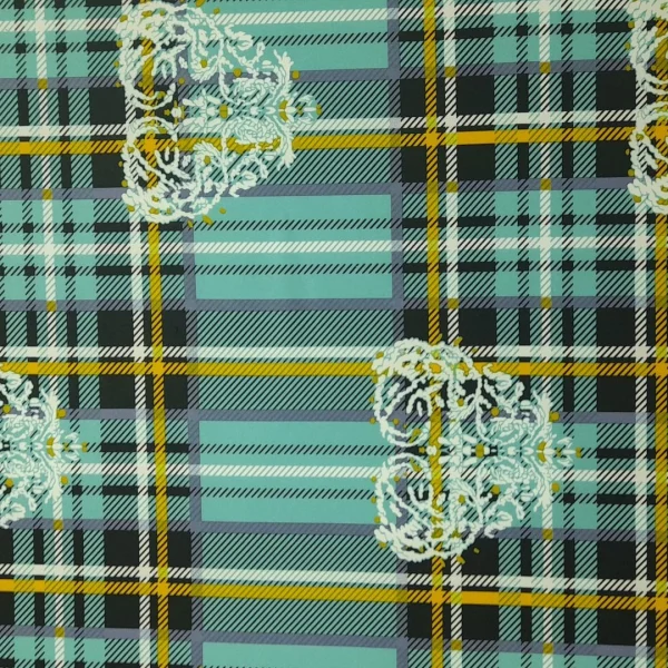 PRINTED SCUBA CHECK MINT GREEN