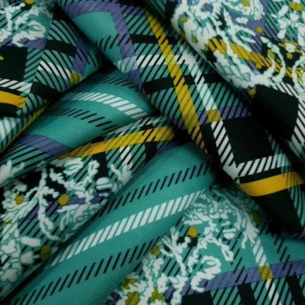 PRINTED SCUBA CHECK MINT GREEN