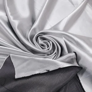 SATIN 2TONE STRETCH SILVER