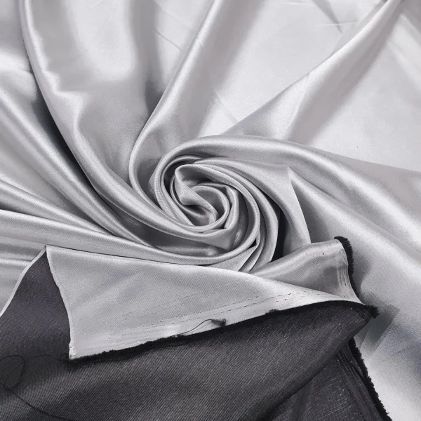 SATIN 2TONE STRETCH SILVER