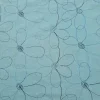 RAYON COTTON LINEN WITH EMBROIDERED DETAILS POWDER BLUE