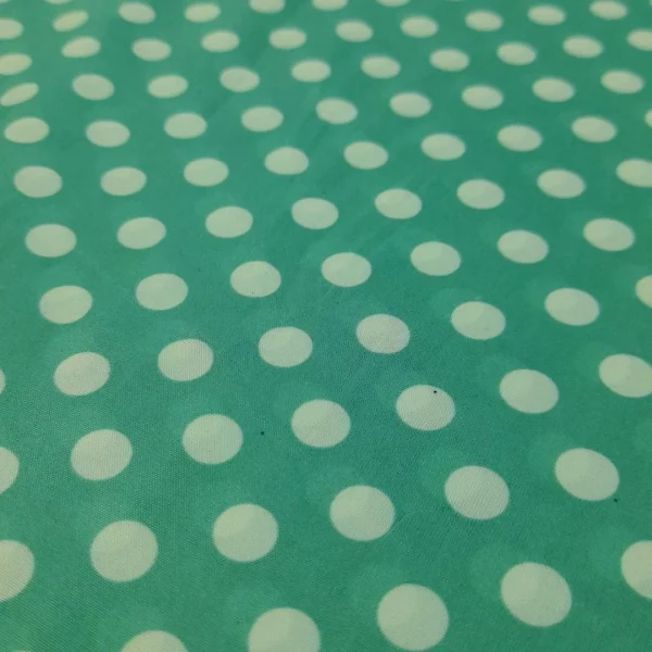 PRINTED TAFETTA  LINING SPOTS SAGE GREEN