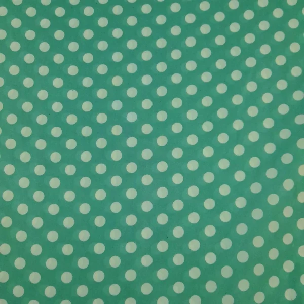 PRINTED TAFETTA  LINING SPOTS SAGE GREEN