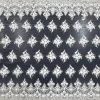 BORDER CORDED APPLIQUE LACE WITH 3D FLOWERS IVORY WHITE