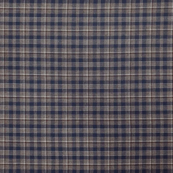 ACRYLIC TWEED CHECK BLUE AND BLACK