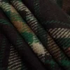 ACRYLIC TWEED CHECK GREEN n BROWN