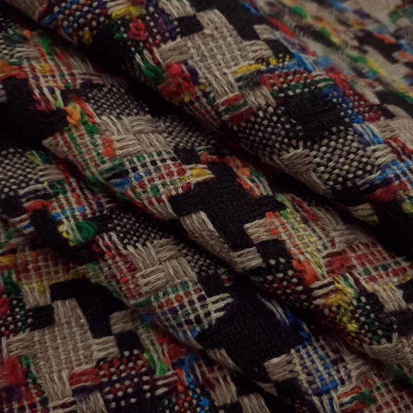 ACRYLIC TWEED MULTI COLOUR BEIGE