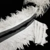BRAID LEATHER FRINGE WHT