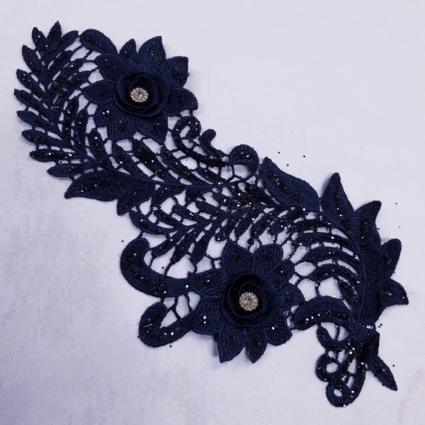 BRIDAL TRIM 15CM NAVY