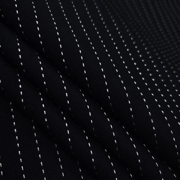 BENGALINE STRETCH SABLE STITCH STRIPE BLACK