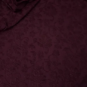 BIJU LYCRA WITH FLOCKING DETAIL MAROON