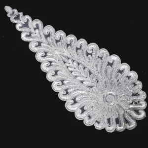 BM3A-1.webp BRIDAL MOTIFF WHT EMBORIDERED LARGE FERN -WHT CORD