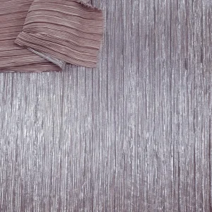 POLY PLEATED BODRE FOIL-ONYX NUDE