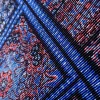 PRINTED BORDRE ABSTRACT  BLUE AND RED