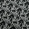 PRINTED BORDRE SMALL FLORAL  BLACK AND WHITE (J602)