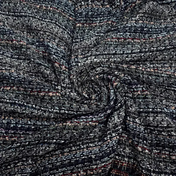 BOUCLE LUREX2 TWEED BLACK