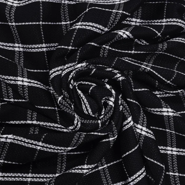 BOUCLE SUITING CHECK BLACK AND WHITE DES1