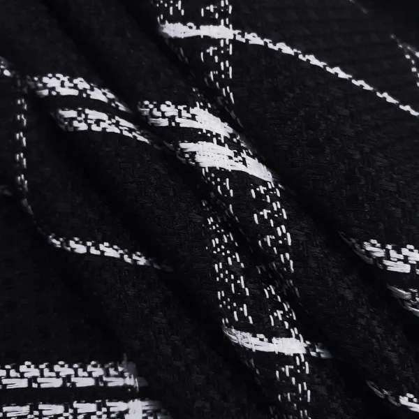 BOUCLE SUITING CHECK BLACK AND WHITE DES1