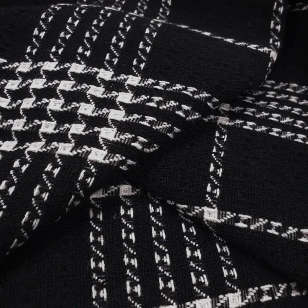 BOUCLE TWEED CHECK HOUNDSTOOTH BLACK