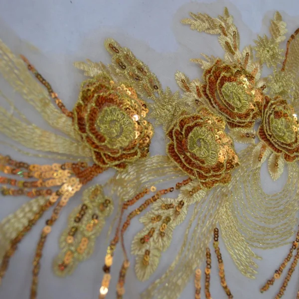 BRIDAL PATCH QUAD 3D FLO+SEQ GOLD