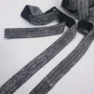BRAID LUREX KNIT BLACK and SILVER