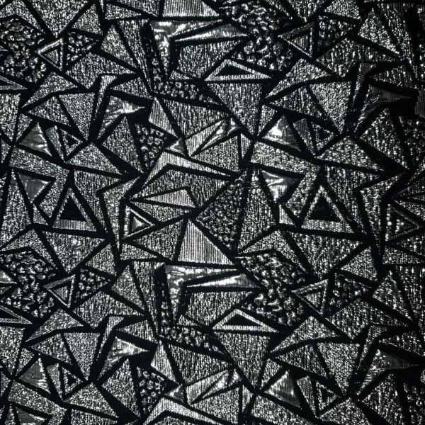 BROCADE PARIS 3D DIAMOND SILV ON BLK