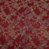 BROCADE 3D FLORAL DAISY DES C RED