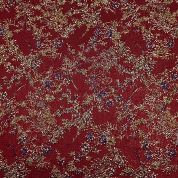 BROCADE 3D FLORAL DAISY DES C RED