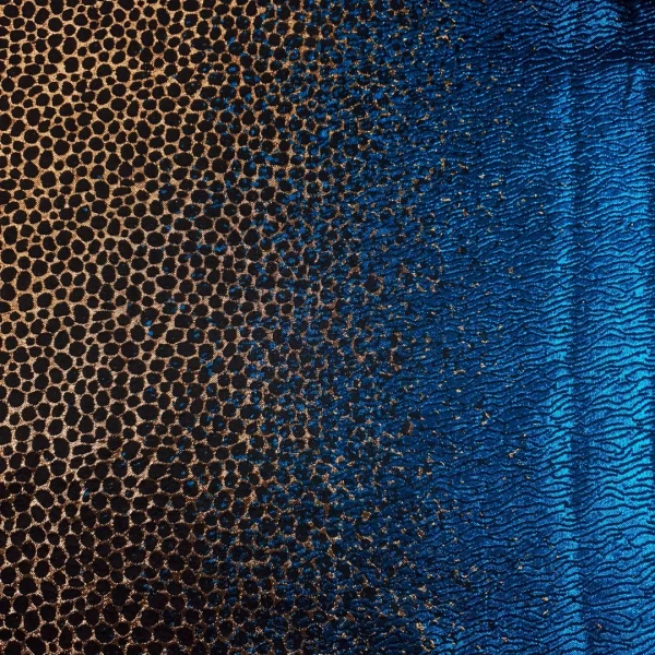 BROCADE 3D OMBRE BRONZE n TURQ