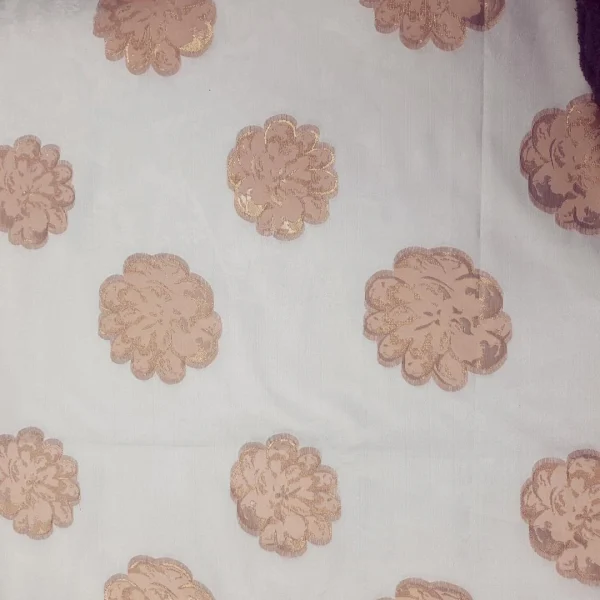 BROCADE 3D PATCHES IVORY AND GOLD