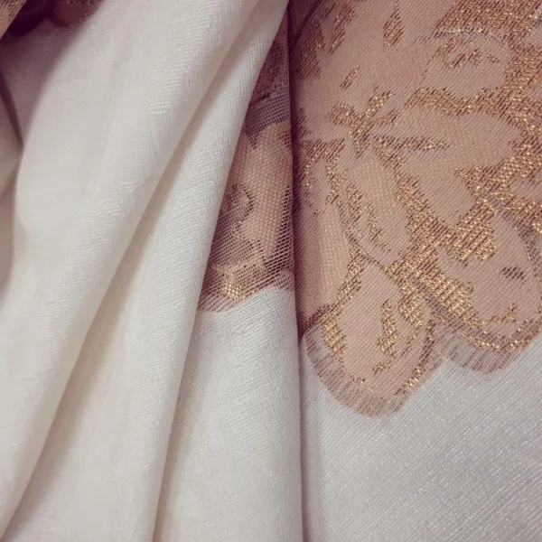BROCADE 3D PATCHES IVORY AND GOLD