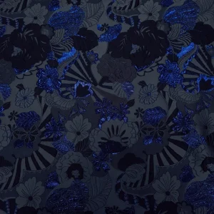 BROCADE PARIS (3D) ROSE1 DES E BLACK and GREY