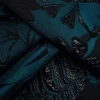 BROCADE PARIS (3D) ROSE1 DES E TEAL and BLACK