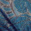 BROCADE  ROSE FLORAL TURQ