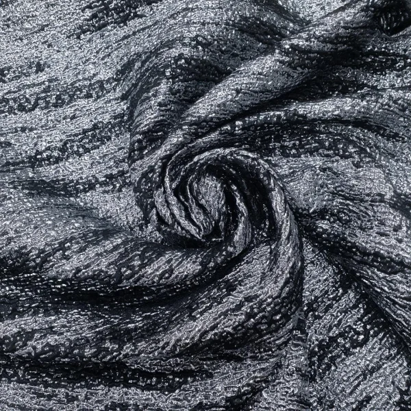 BROCADE 3D ZEGNA ABSTRACT SILVER n BLACK