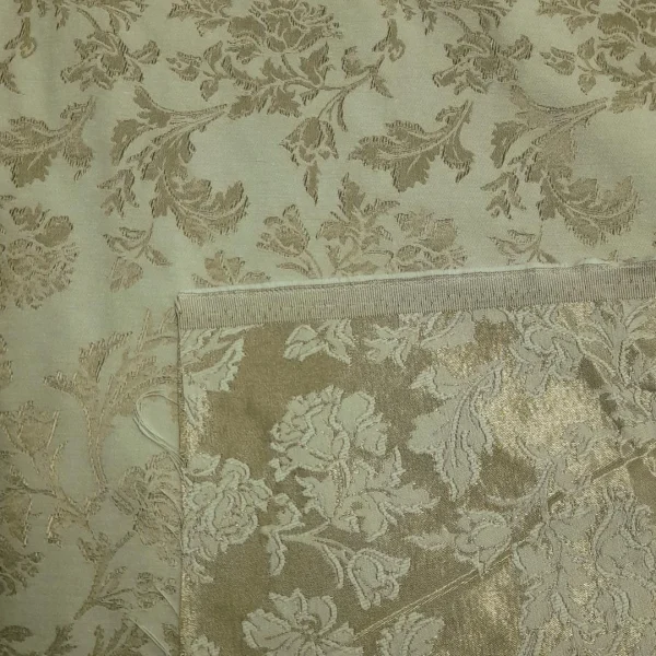 BROCADE  MTLC STRIPE FLORAL GOLD