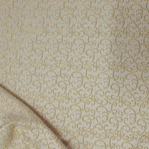 BROCADE   STRIPE2 PAISLEY CREAM