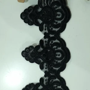 BRIDAL TRIM FLORAL(BL) BLACK