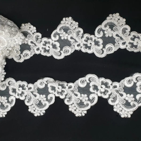 BRIDAL LACE TRIM WHITE