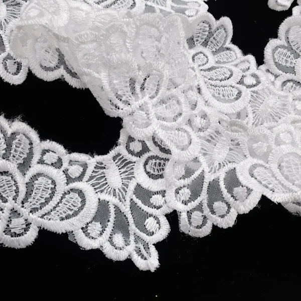 BRIDAL TRIM EMBORIDERED CORDED LACE