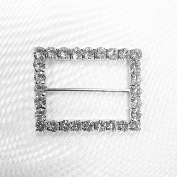 DIAMANTE BUCKLE SILVER