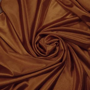 STRETCH SATIN BURNT ORANGE