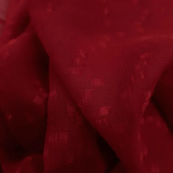 CHIFFON URAGIRI EMBELLISHED RED