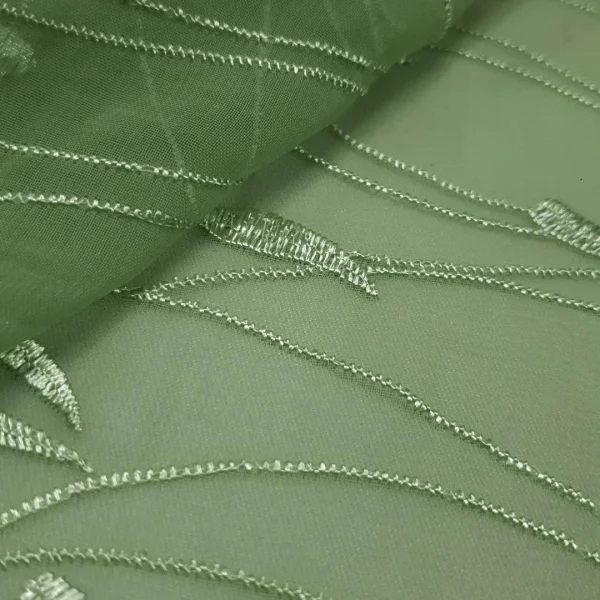 CHIFFON EMBROIDERY(1) AVOCADO