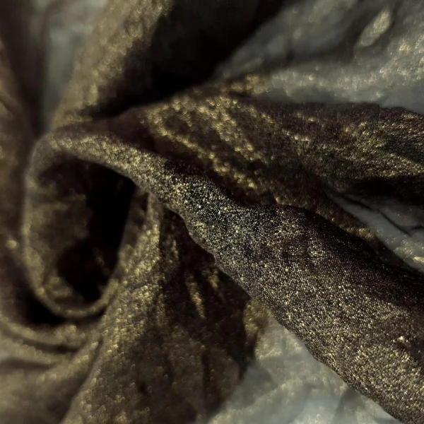 CHIFFON SILKY NAILED FOILED BLACK